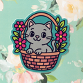 Basket Cate Cat - Sticker