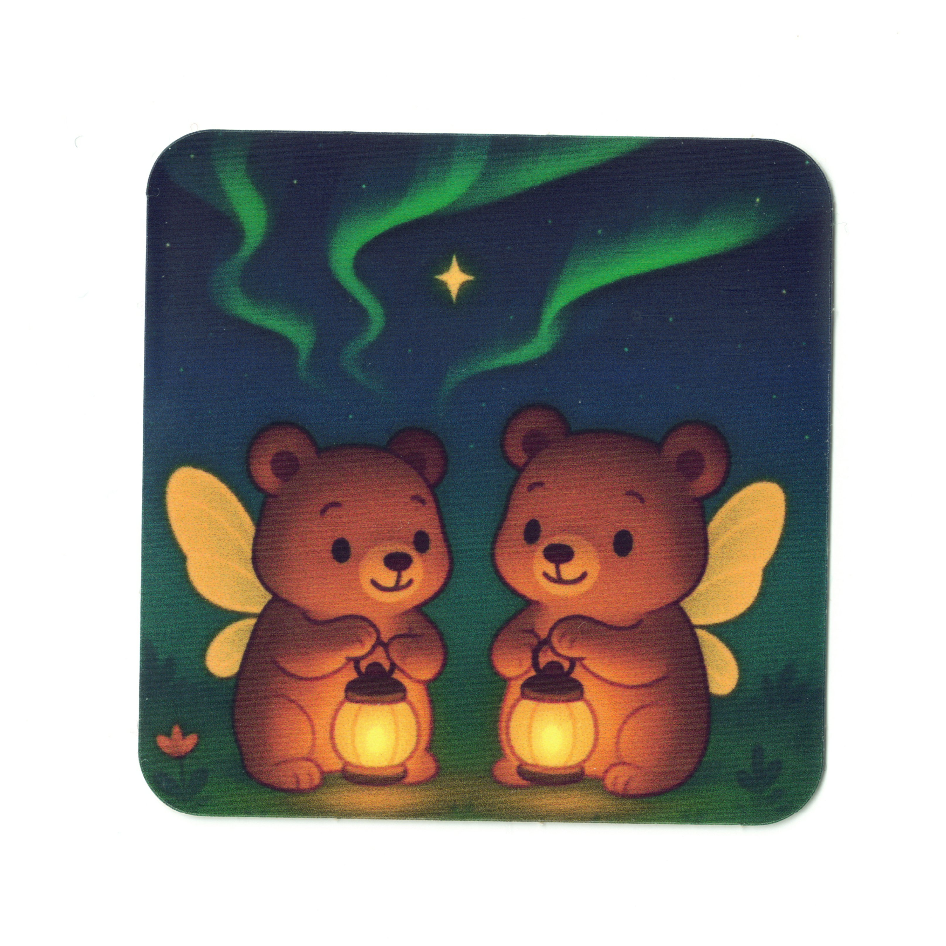 Bears under the Northern Lights - Sticker