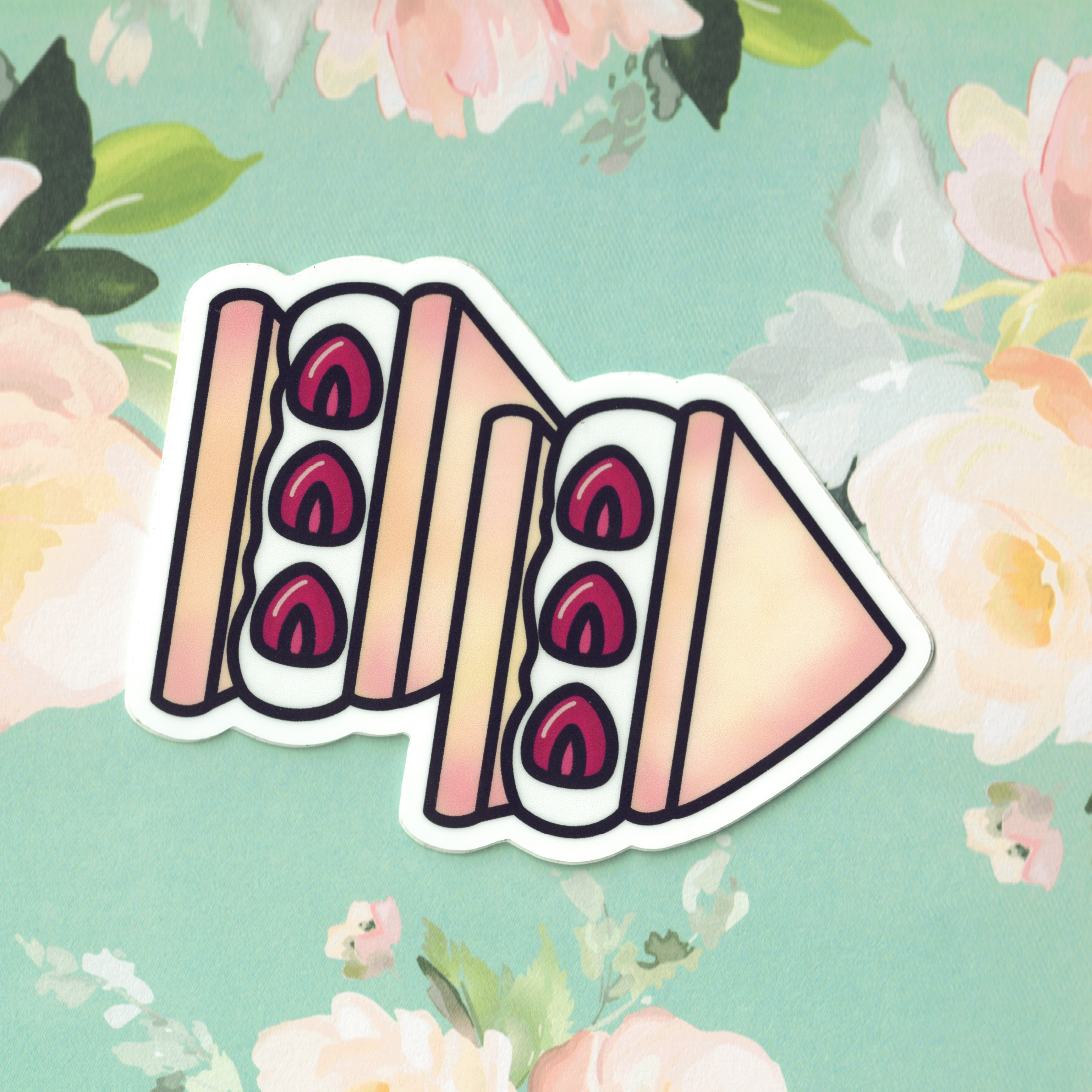 Strawberry Whipped Cream Sandwich - Sticker