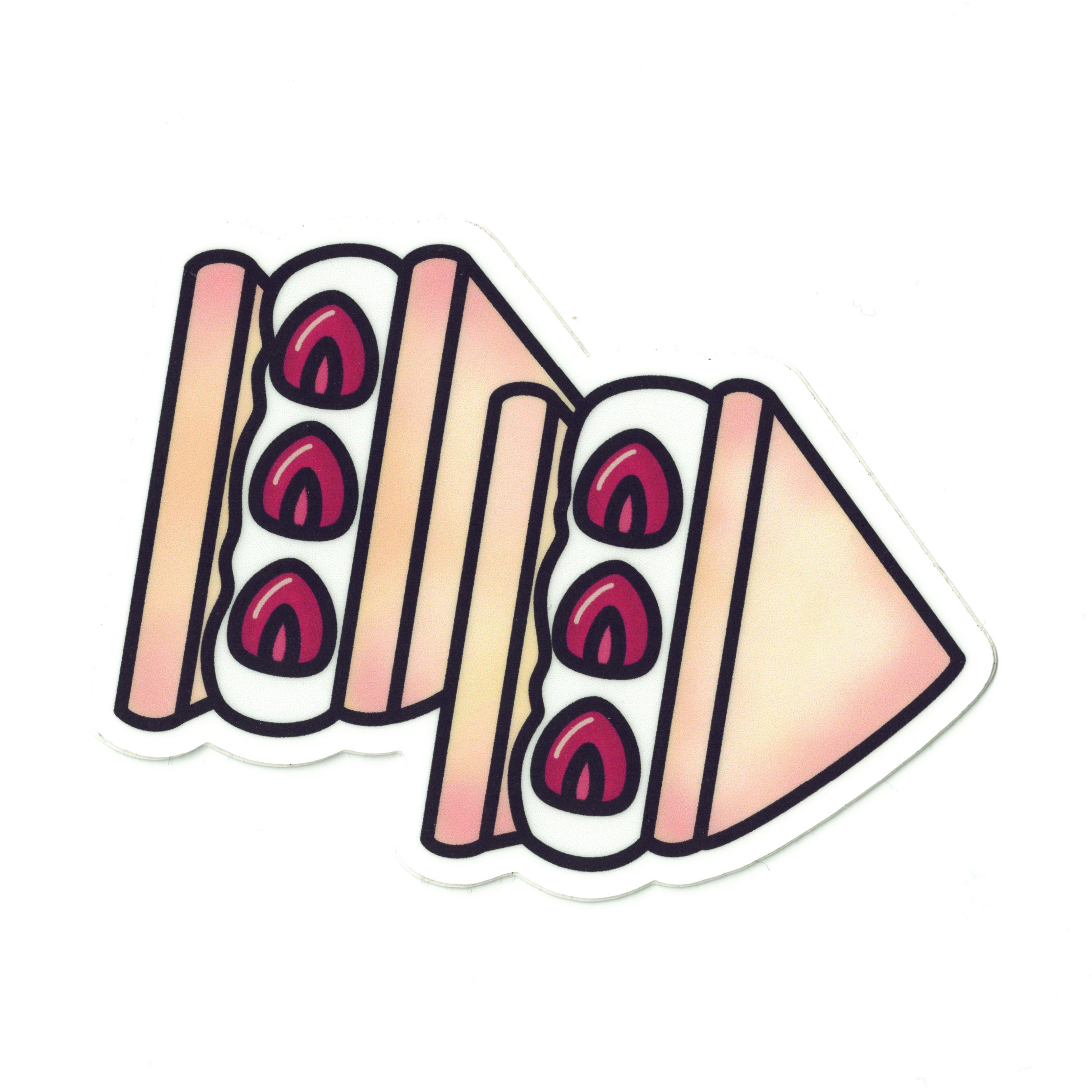 Strawberry Whipped Cream Sandwich - Sticker